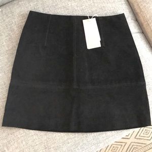 NWT H&M suede leather black mini skirt in size 4